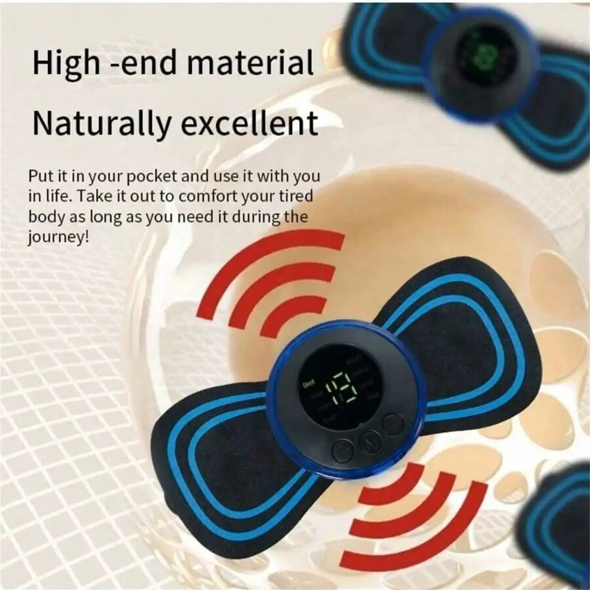 Neck Massager LCD Display EMS Electric Cervical Massage Patch