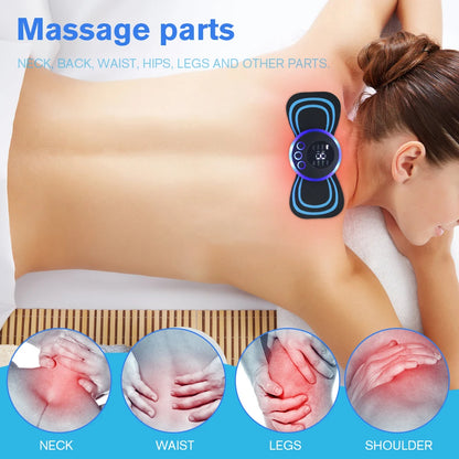 Neck Massager LCD Display EMS Electric Cervical Massage Patch