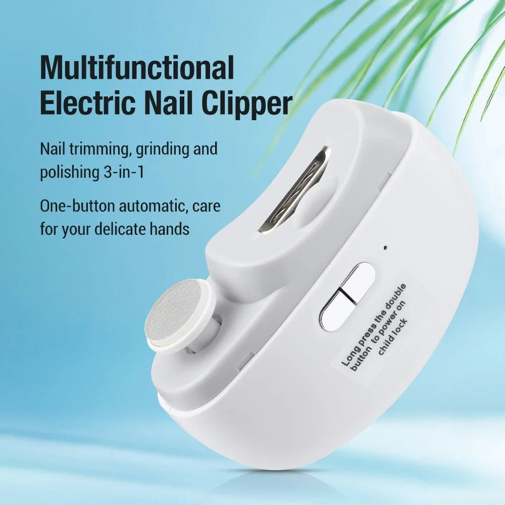 Electric Nail Clipper Grinding and Polishing 2 in 1 Multifunctional Portable Automatic Nail Grinder Electric Manicure Tool